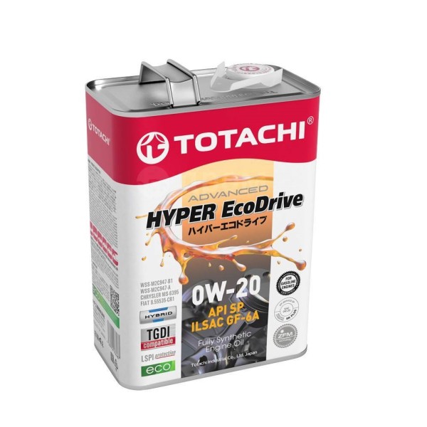 TOTACHI HYPER Ecodrive Synthetic SP/RC/GF6A 0W-20 4л (E0104)