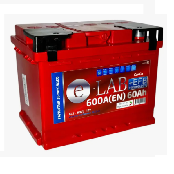 Аккумулятор ELAB +EFB 60 Ah прям.